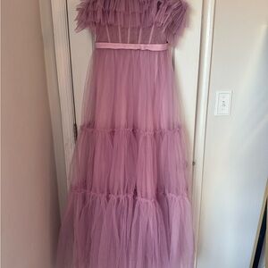 Elegant Lavender Tulle Gown